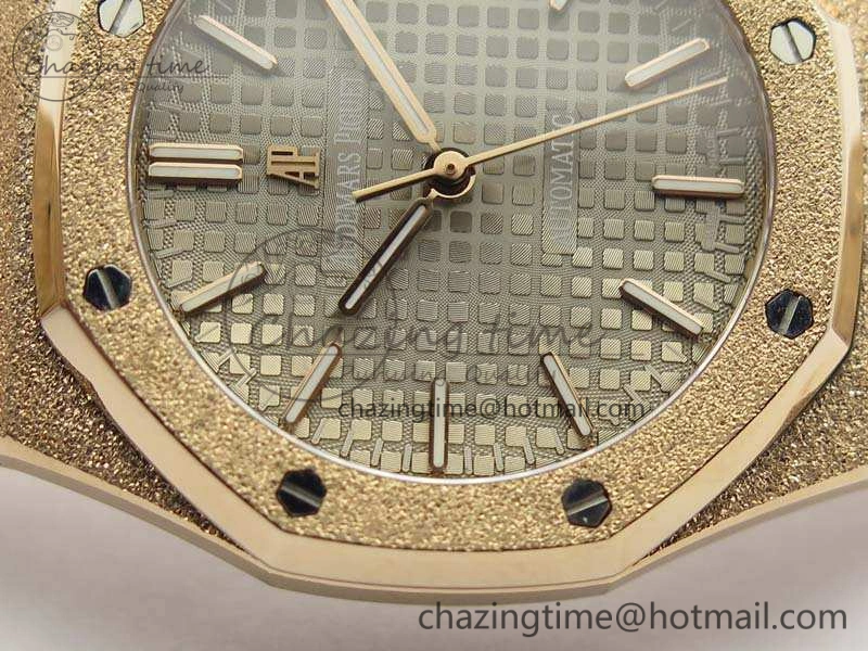 Royal Oak Jumbo 15454 RG Frosted 37mm JHF Best Edition Gray Dial On RG Bracelet A Contemporary 4980