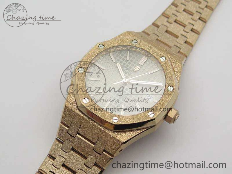 Royal Oak Jumbo 15454 RG Frosted 37mm JHF Best Edition Gray Dial On RG Bracelet A Contemporary 4980