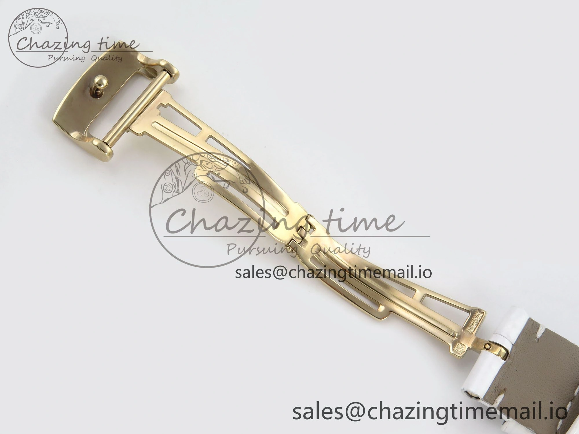 Royal Oak Ladies 33mm YG DRF Best Edition MOP Dial Diamonds Bezel on White Rubber Strap ETA Quartz OdorResistant 4392