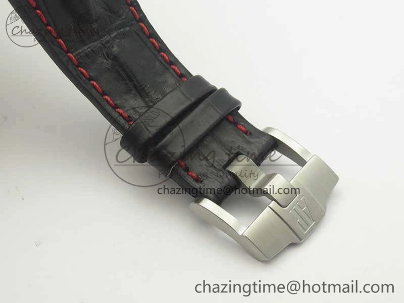 Royal Oak Offshore 2014 Black Theme JF On Black Leather Strap A3126 V2 w Cyclops And DW Mod (Free Rubber Strap) SoftTouch 4953