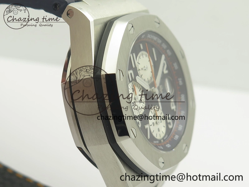 Soft Royal Oak Offshore 2014 Blue Theme JF On Blue Leather Strap A3126 V2 w Cyclops And DW Mod (Free Rubber Strap) 4949