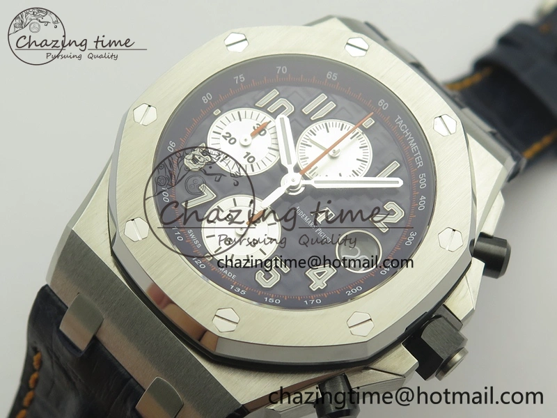 Soft Royal Oak Offshore 2014 Blue Theme JF On Blue Leather Strap A3126 V2 w Cyclops And DW Mod (Free Rubber Strap) 4949