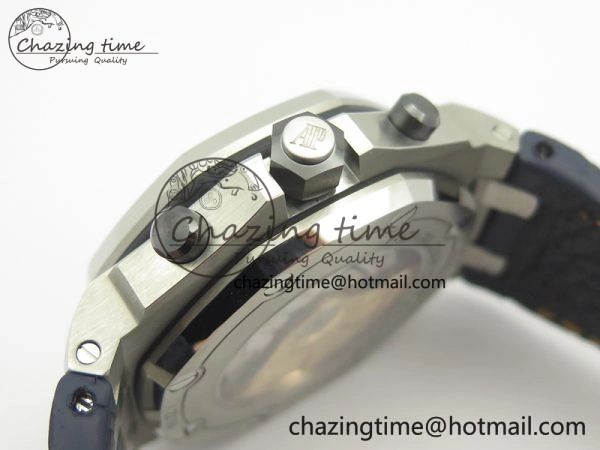 Soft Royal Oak Offshore 2014 Blue Theme JF On Blue Leather Strap A3126 V2 w Cyclops And DW Mod (Free Rubber Strap) 4949