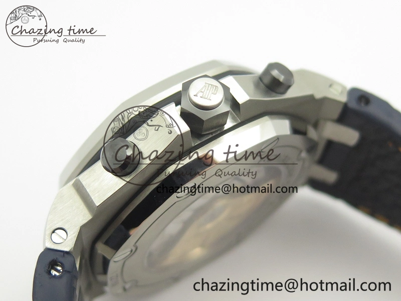 Soft Royal Oak Offshore 2014 Blue Theme JF On Blue Leather Strap A3126 V2 w Cyclops And DW Mod (Free Rubber Strap) 4949