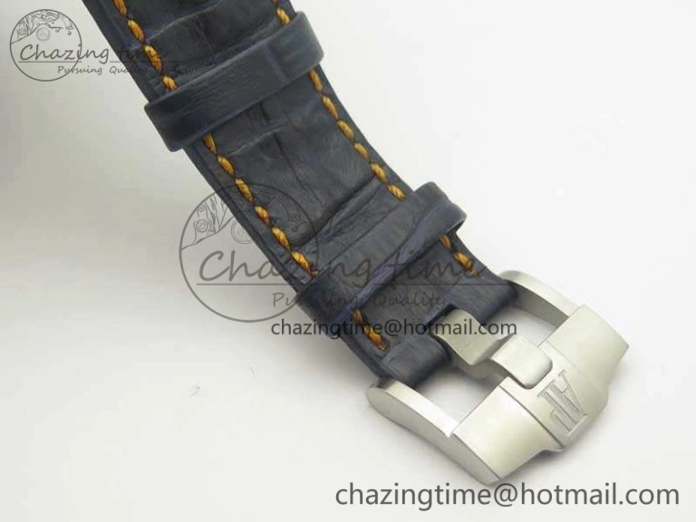 Soft Royal Oak Offshore 2014 Blue Theme JF On Blue Leather Strap A3126 V2 w Cyclops And DW Mod (Free Rubber Strap) 4949