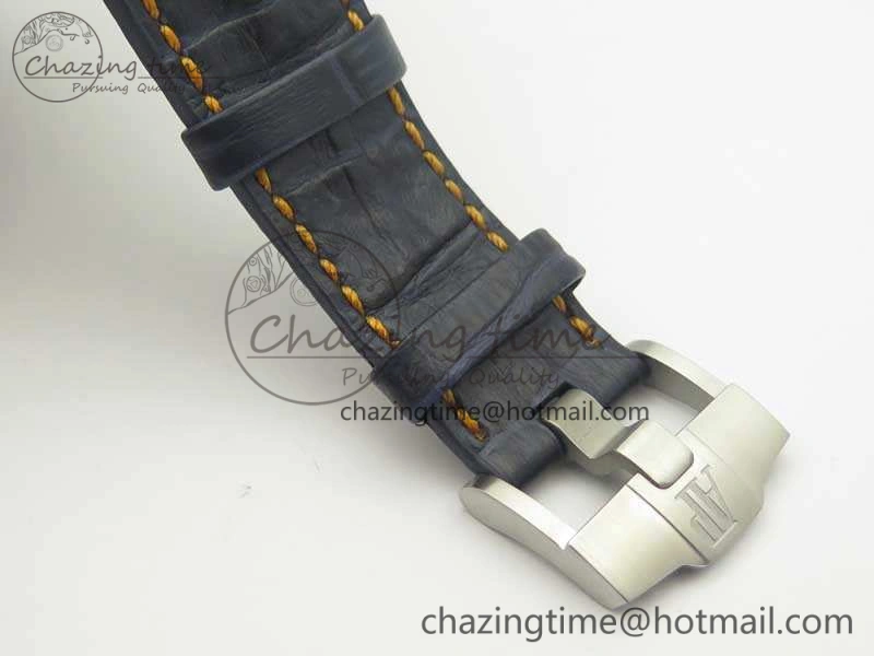 Soft Royal Oak Offshore 2014 Blue Theme JF On Blue Leather Strap A3126 V2 w Cyclops And DW Mod (Free Rubber Strap) 4949