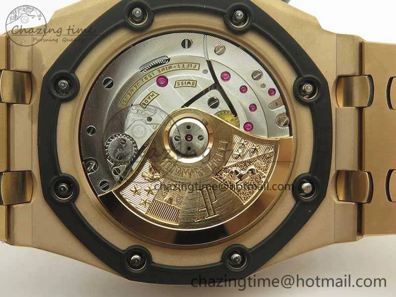 Efficient Royal Oak Offshore 2014 Gold Theme JF 1:1 Best Edition On RG Bracelet A3126 V 4956