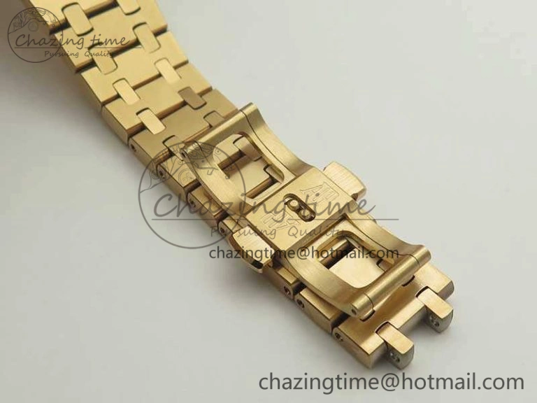 Efficient Royal Oak Offshore 2014 Gold Theme JF 1:1 Best Edition On RG Bracelet A3126 V 4956