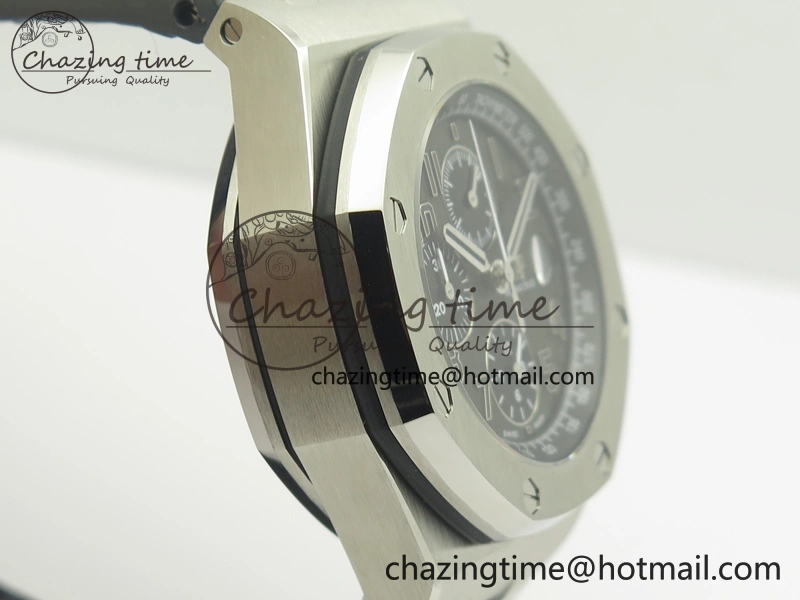 Lightweight Royal Oak Offshore 2014 Gray Theme JF On Gray Leather Strap A3126 V2 w Cyclops And DW Mod (Free Rubber Strap) 4951