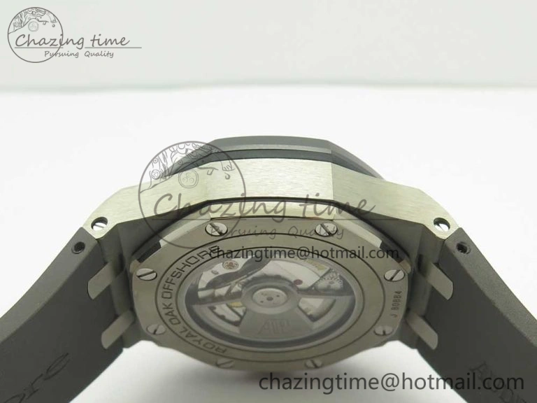 Royal Oak Offshore 2017 44mm JF 1:1 Best Edition Gray Dial On Rubber Strap A3126 (Free XS Strap)V2 w  Cyclops Modern 4896