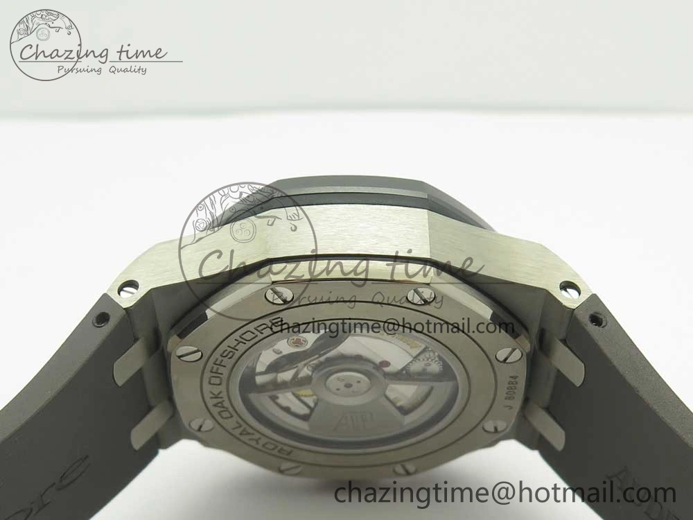Royal Oak Offshore 2017 44mm JF 1:1 Best Edition Gray Dial On Rubber Strap A3126 (Free XS Strap)V2 w  Cyclops Modern 4896
