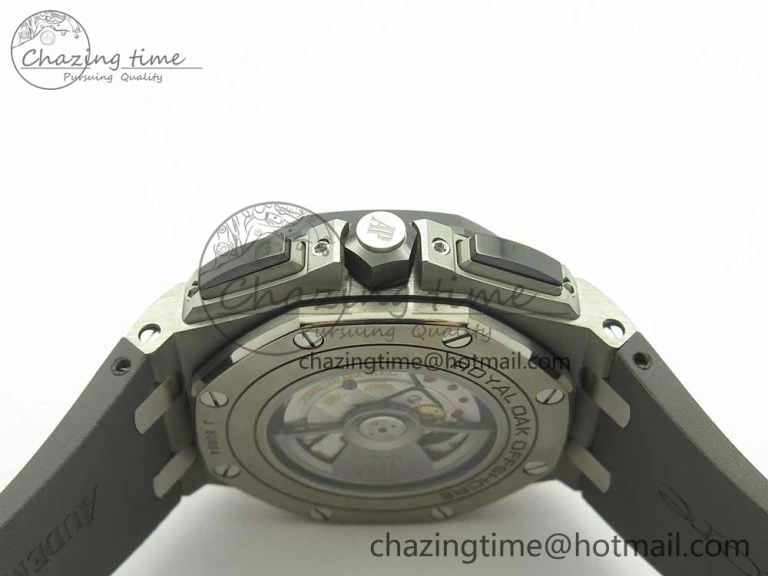 Royal Oak Offshore 2017 44mm JF 1:1 Best Edition Gray Dial On Rubber Strap A3126 (Free XS Strap)V2 w  Cyclops Modern 4896
