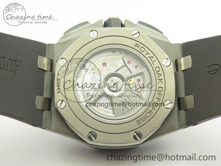 Royal Oak Offshore 2017 44mm JF 1:1 Best Edition Gray Dial On Rubber Strap A3126 (Free XS Strap)V2 w  Cyclops Modern 4896