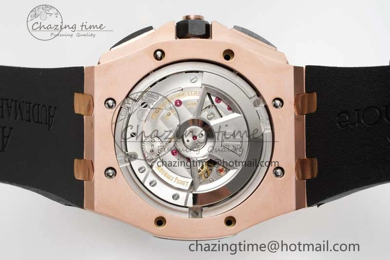 Timeless Royal Oak Offshore 2017 44mm RG Black Ceramic Bezel APF 1:1 Best Edition on Rubber Strap A 4774