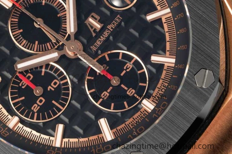 Timeless Royal Oak Offshore 2017 44mm RG Black Ceramic Bezel APF 1:1 Best Edition on Rubber Strap A 4774