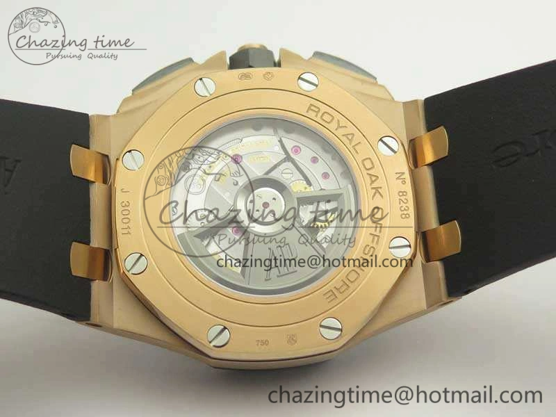 Royal Oak Offshore 2017 44mm RG Black Ceramic Bezel JF 1:1 Best Edition A3126 V2 w  Cyclops And DW Mod Durable 4957