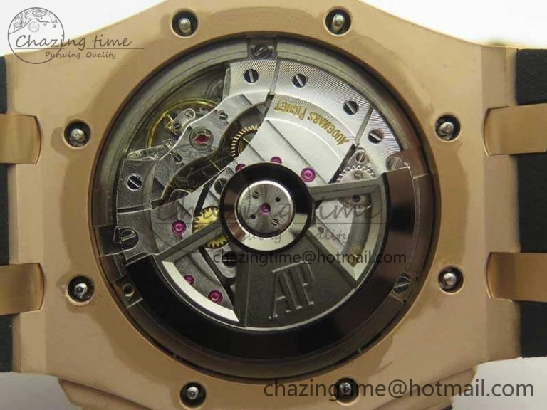 Royal Oak Offshore 2017 44mm RG Black Ceramic Bezel JF 1:1 Best Edition A3126 V2 w  Cyclops And DW Mod Durable 4957