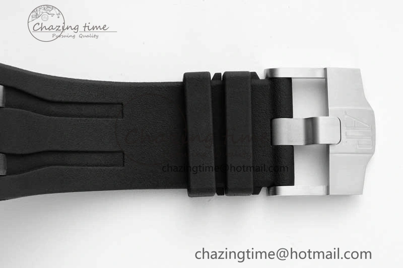 Royal Oak Offshore 2017 44mm Real Ceramic Bezel APF 1:1 Best Edition Black Dial RG Markers on Rubber Strap A SportInspired 4720