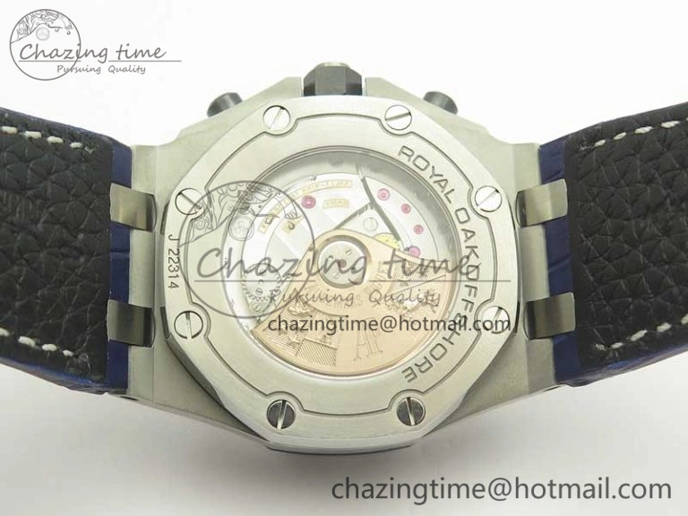Royal Oak Offshore 2018 SIHH JF 1:1 Best Edition Black Blue Dial on Blue Leather Strap A3126 w  Cyclops OdorResistant 4923