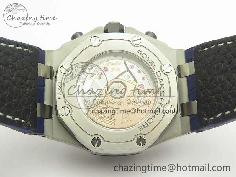 Royal Oak Offshore 2018 SIHH JF 1:1 Best Edition Black Blue Dial on Blue Leather Strap A3126 w  Cyclops OdorResistant 4923