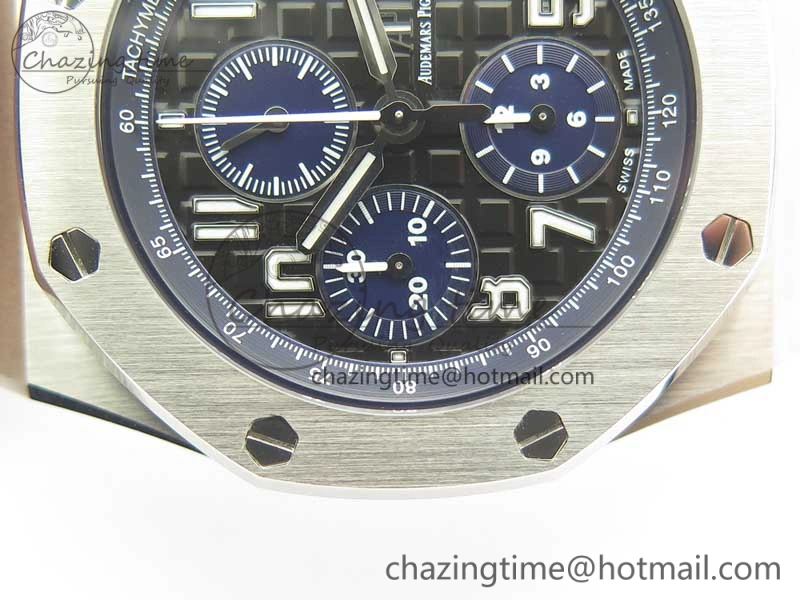 Royal Oak Offshore 2018 SIHH JF 1:1 Best Edition Black Blue Dial on Blue Leather Strap A3126 w  Cyclops OdorResistant 4923