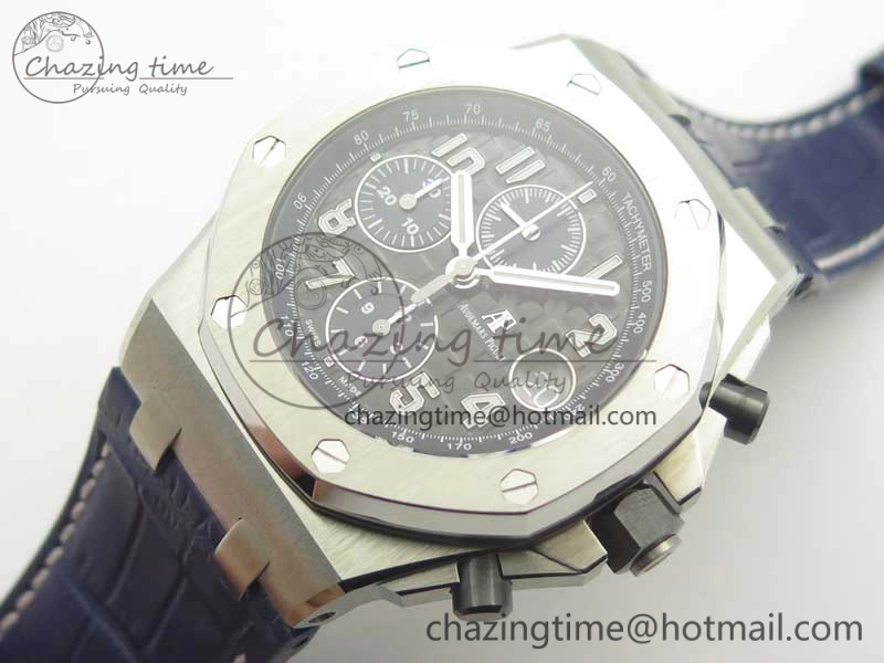 Royal Oak Offshore 2018 SIHH JF 1:1 Best Edition Black Blue Dial on Blue Leather Strap A3126 w  Cyclops OdorResistant 4923