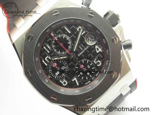 Royal Oak Offshore 2018 SIHH JF 1:1 Best Edition “Dark Knight” on Black Red Rubber Strap A3126 w  Cyclops TechFriendly 4938