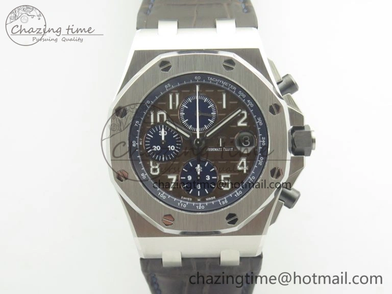 Timeless Royal Oak Offshore 2018 SIHH JF 1:1 Best Edition Havana Brown Blue Dial On Brown Leather Strap A 4524