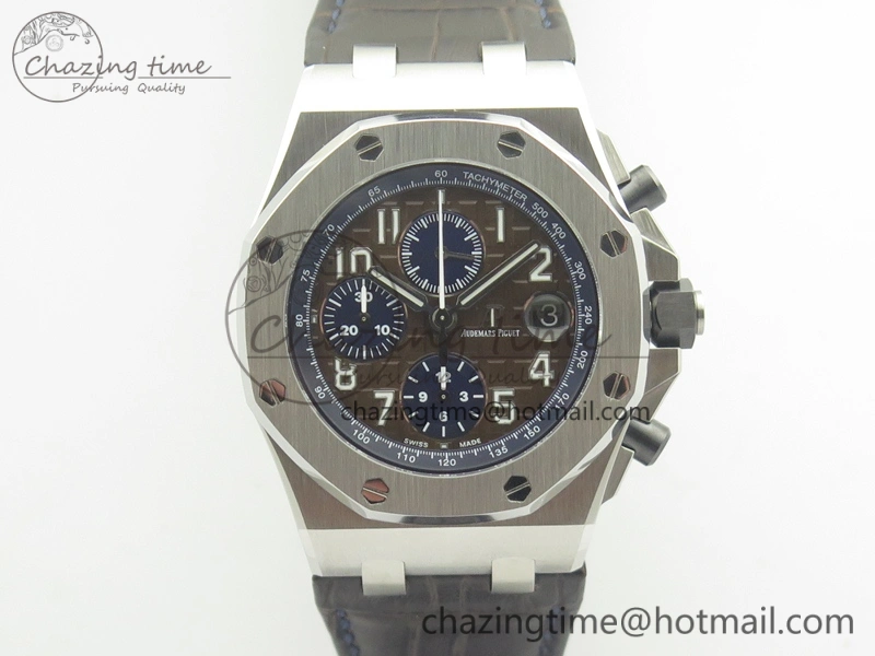 Timeless Royal Oak Offshore 2018 SIHH JF 1:1 Best Edition Havana Brown Blue Dial On Brown Leather Strap A 4524