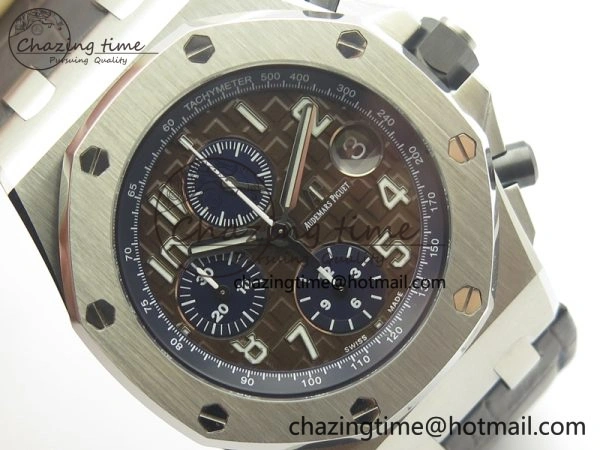 Timeless Royal Oak Offshore 2018 SIHH JF 1:1 Best Edition Havana Brown Blue Dial On Brown Leather Strap A 4524
