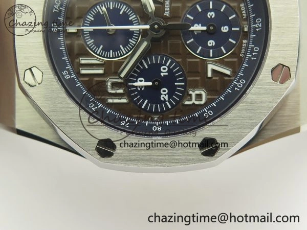 Timeless Royal Oak Offshore 2018 SIHH JF 1:1 Best Edition Havana Brown Blue Dial On Brown Leather Strap A 4524