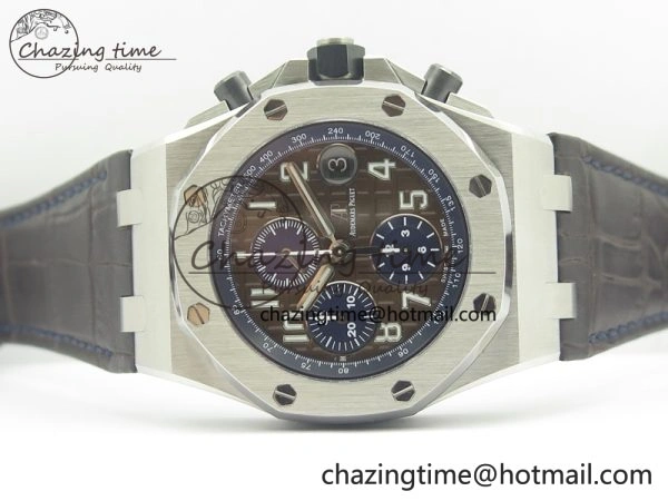 Timeless Royal Oak Offshore 2018 SIHH JF 1:1 Best Edition Havana Brown Blue Dial On Brown Leather Strap A 4524