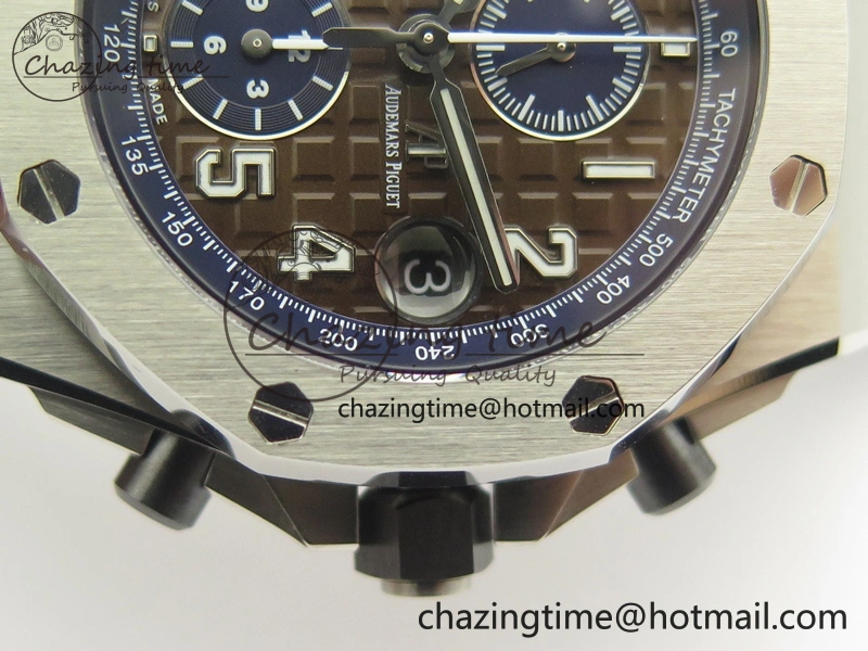 Timeless Royal Oak Offshore 2018 SIHH JF 1:1 Best Edition Havana Brown Blue Dial On Brown Leather Strap A 4524