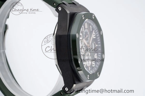 ZeroBulk Royal Oak Offshore 2020 44mm APF 1:1 Best Edition Green Ceramic Bezel on Rubber Strap A 4702