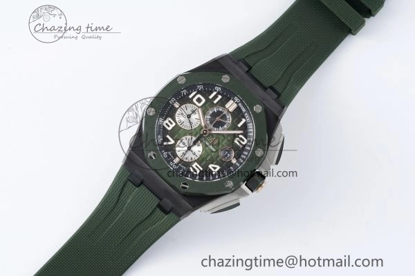 ZeroBulk Royal Oak Offshore 2020 44mm APF 1:1 Best Edition Green Ceramic Bezel on Rubber Strap A 4702