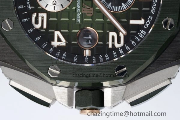ZeroBulk Royal Oak Offshore 2020 44mm APF 1:1 Best Edition Green Ceramic Bezel on Rubber Strap A 4702