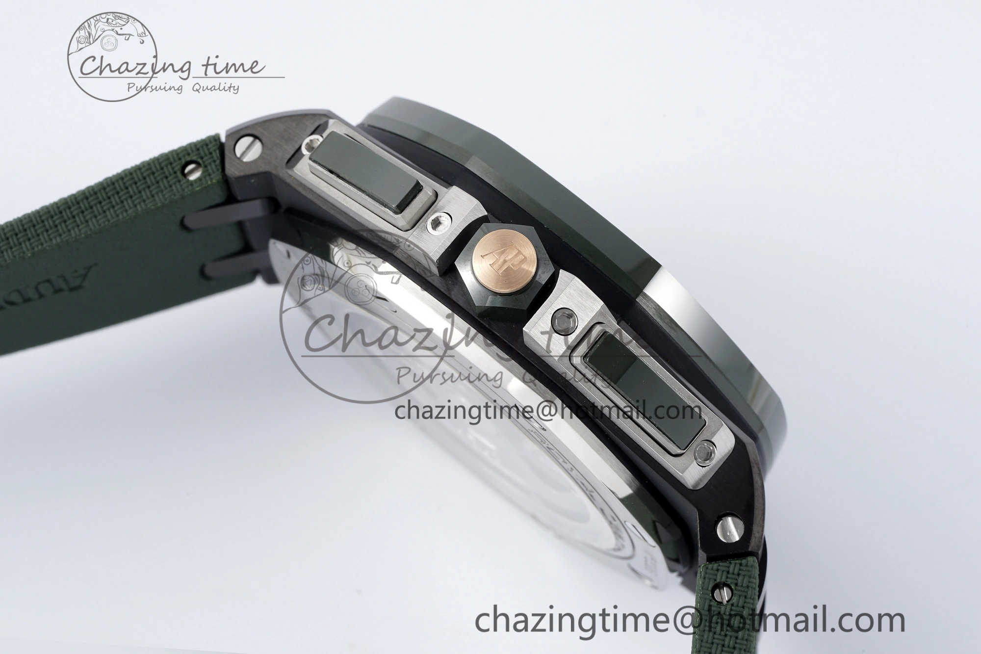 ZeroBulk Royal Oak Offshore 2020 44mm APF 1:1 Best Edition Green Ceramic Bezel on Rubber Strap A 4702