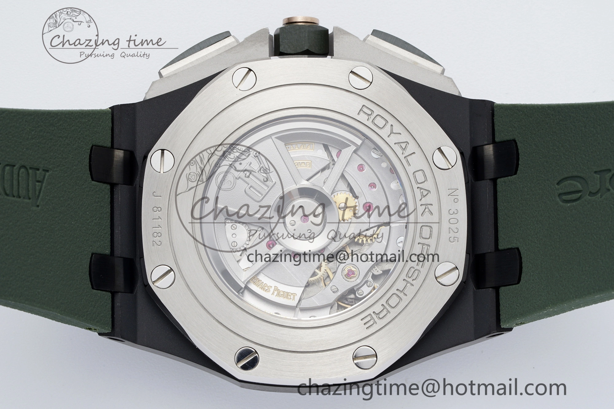 ZeroBulk Royal Oak Offshore 2020 44mm APF 1:1 Best Edition Green Ceramic Bezel on Rubber Strap A 4702