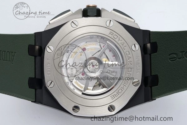 ZeroBulk Royal Oak Offshore 2020 44mm APF 1:1 Best Edition Green Ceramic Bezel on Rubber Strap A 4702