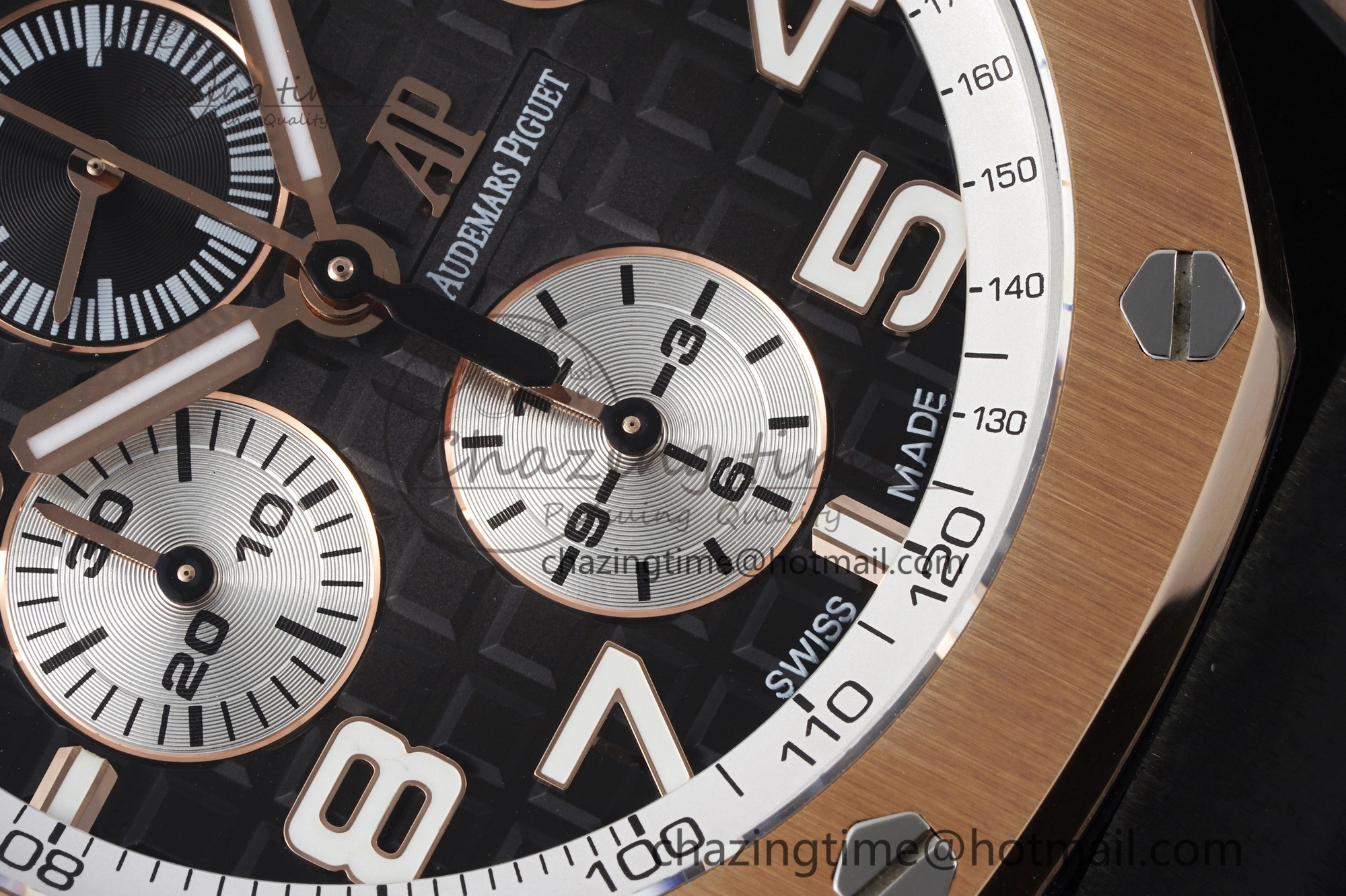 Stretchable Royal Oak Offshore 2020 44mm APF 1:1 Best Edition RG Bezel on Rubber Strap A 4701