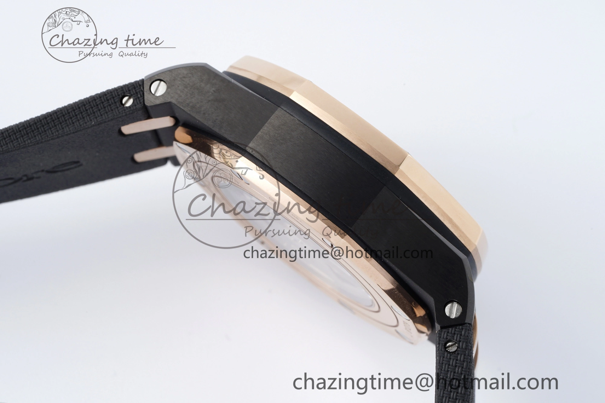 Stretchable Royal Oak Offshore 2020 44mm APF 1:1 Best Edition RG Bezel on Rubber Strap A 4701