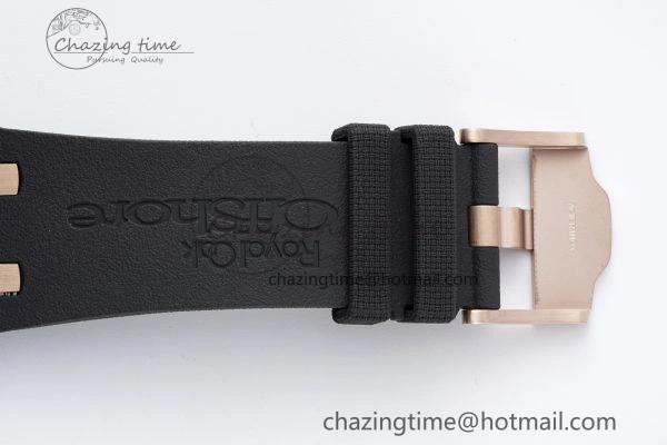 Stretchable Royal Oak Offshore 2020 44mm APF 1:1 Best Edition RG Bezel on Rubber Strap A 4701
