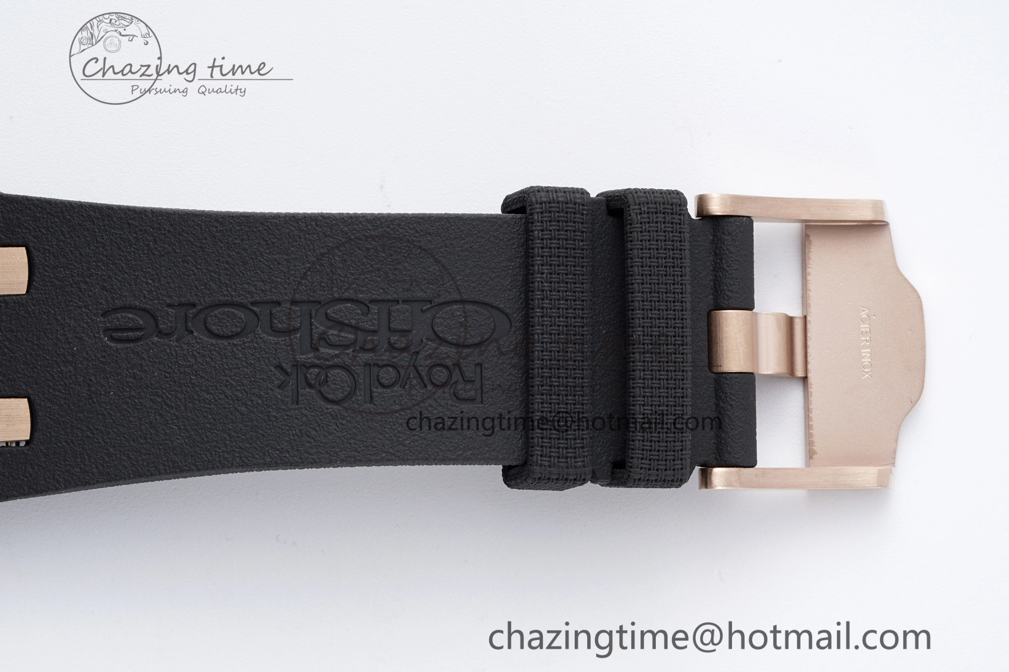 Stretchable Royal Oak Offshore 2020 44mm APF 1:1 Best Edition RG Bezel on Rubber Strap A 4701