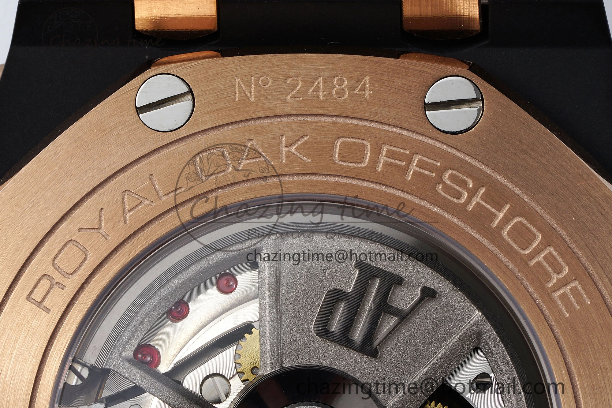 Stretchable Royal Oak Offshore 2020 44mm APF 1:1 Best Edition RG Bezel on Rubber Strap A 4701