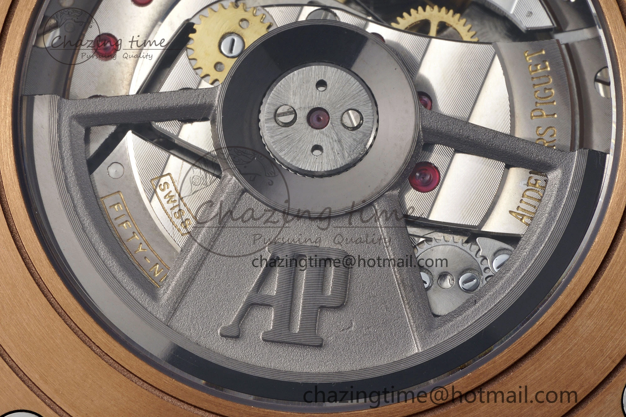 Stretchable Royal Oak Offshore 2020 44mm APF 1:1 Best Edition RG Bezel on Rubber Strap A 4701