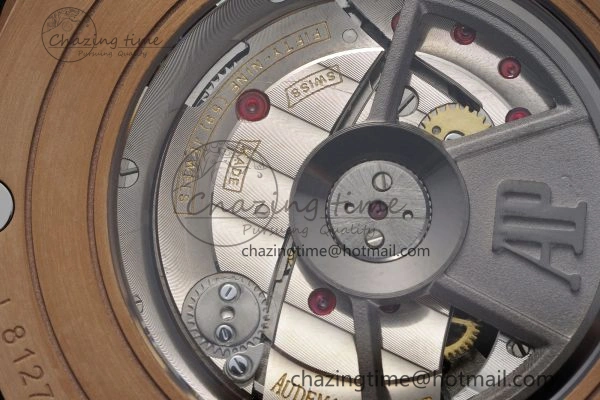 Stretchable Royal Oak Offshore 2020 44mm APF 1:1 Best Edition RG Bezel on Rubber Strap A 4701