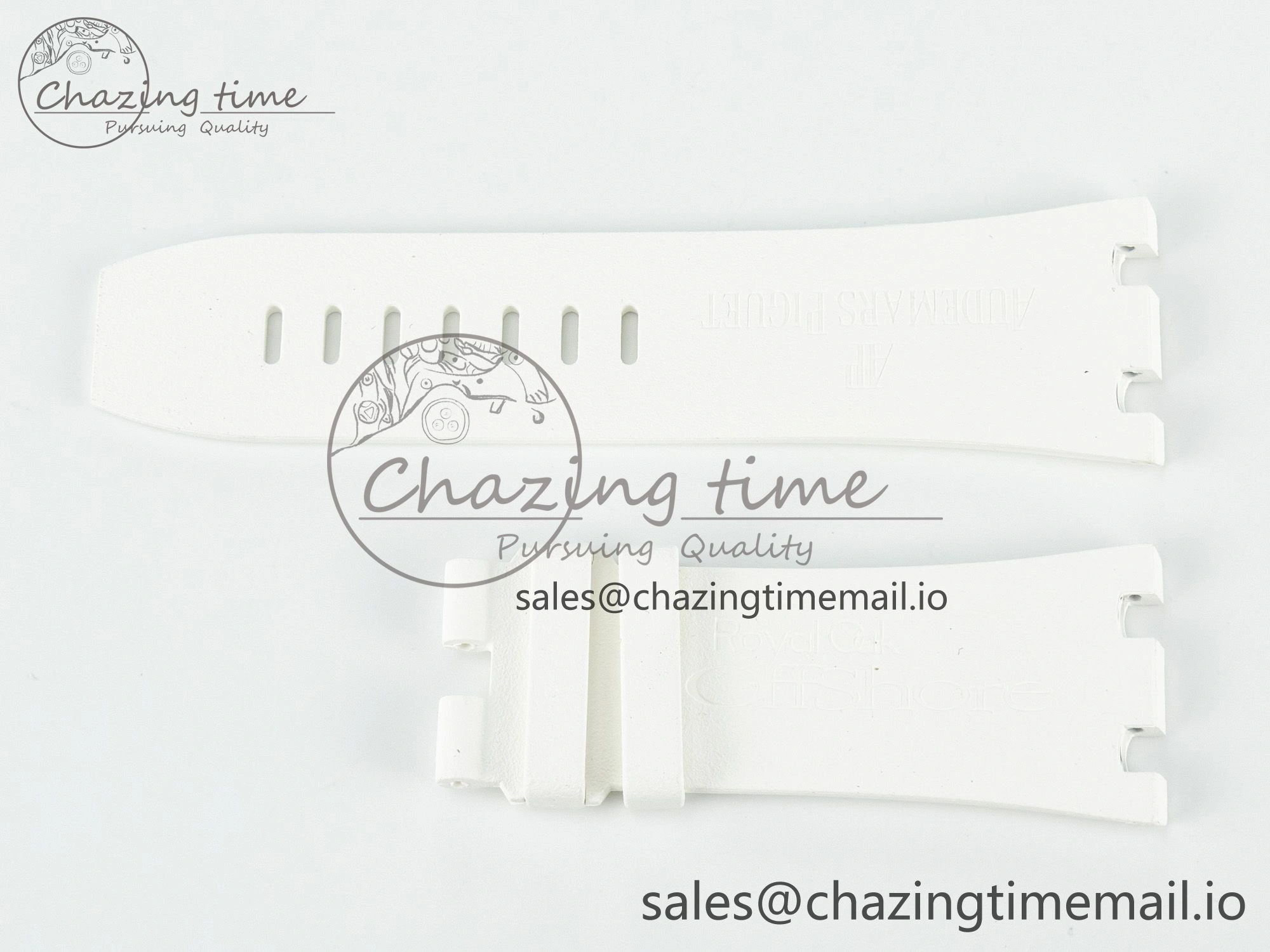 ZeroBulk Royal Oak Offshore 26401 Best Edition White Rubber Strap (Fits the Gen size) 4265
