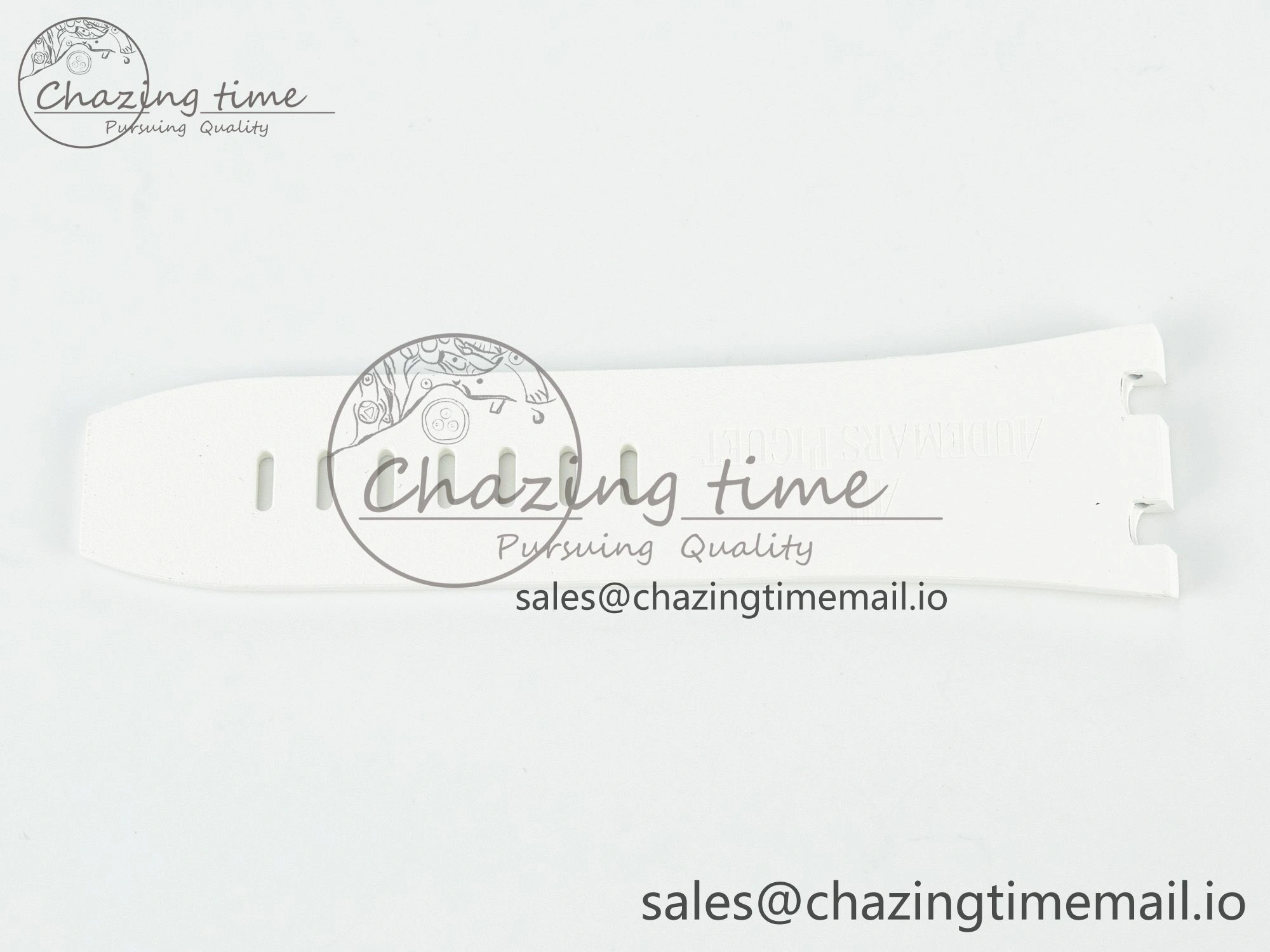ZeroBulk Royal Oak Offshore 26401 Best Edition White Rubber Strap (Fits the Gen size) 4265