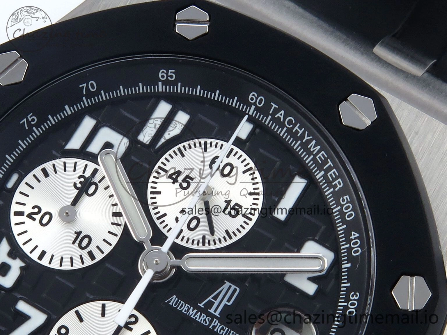 Royal Oak Offshore 42mm  Rubberclad SS TKF 1:1 Best Edition Black White Dial on Black Rubber Strap A SmartChoice 4321