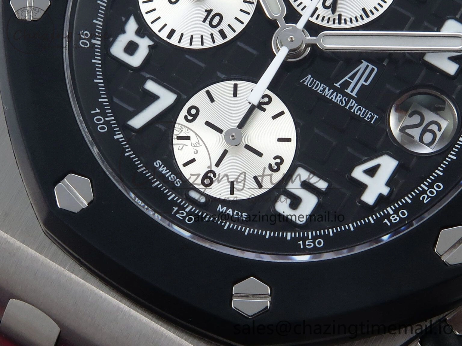Royal Oak Offshore 42mm  Rubberclad SS TKF 1:1 Best Edition Black White Dial on Black Rubber Strap A SmartChoice 4321